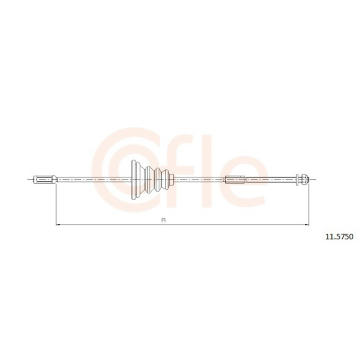 żażné lanko parkovacej brzdy COFLE 11.5750