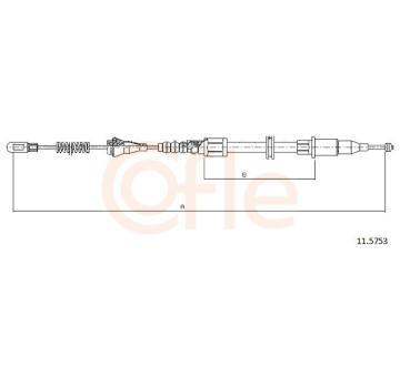 Tažné lanko, parkovací brzda COFLE 11.5753