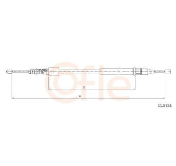 Tažné lanko, parkovací brzda COFLE 11.5758