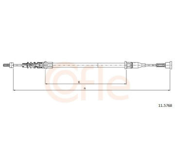 Tažné lanko, parkovací brzda COFLE 11.5768