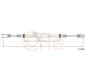 Tažné lanko, parkovací brzda COFLE 11.6562