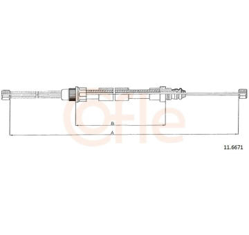 żażné lanko parkovacej brzdy COFLE 11.6671