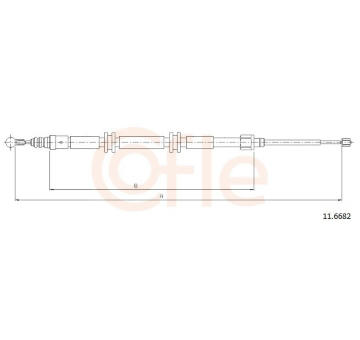 Tažné lanko, parkovací brzda COFLE 11.6682