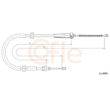 Tažné lanko, parkovací brzda COFLE 11.6683