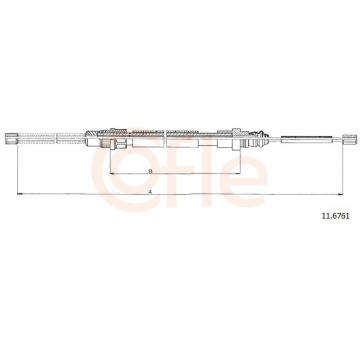 żażné lanko parkovacej brzdy COFLE 11.6761