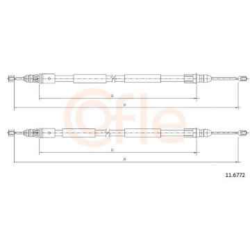 żażné lanko parkovacej brzdy COFLE 11.6772