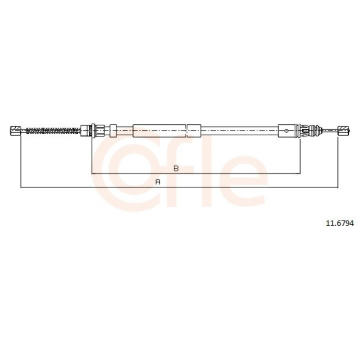 żażné lanko parkovacej brzdy COFLE 11.6794