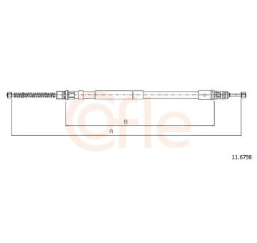 Tažné lanko, parkovací brzda COFLE 11.6798
