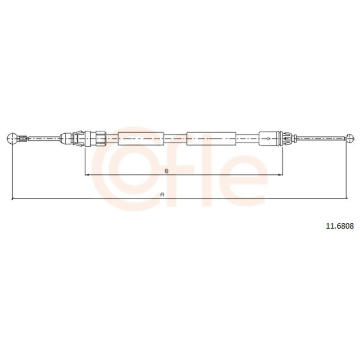 żażné lanko parkovacej brzdy COFLE 11.6808