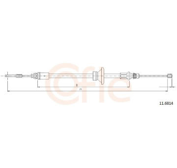Tažné lanko, parkovací brzda COFLE 11.6814