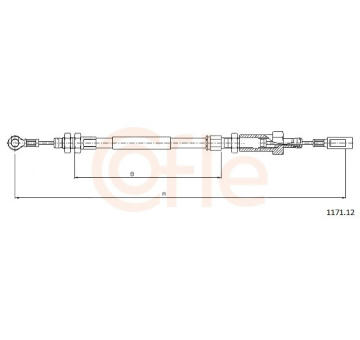 Tažné lanko, parkovací brzda COFLE 1171.12
