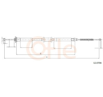 Tažné lanko, parkovací brzda COFLE 12.0704