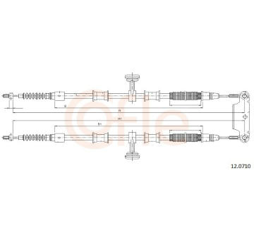 Tažné lanko, parkovací brzda COFLE 12.0710