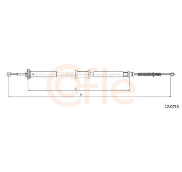Tažné lanko, parkovací brzda COFLE 12.0715
