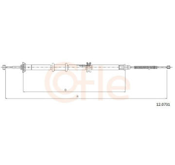 Tažné lanko, parkovací brzda COFLE 12.0731