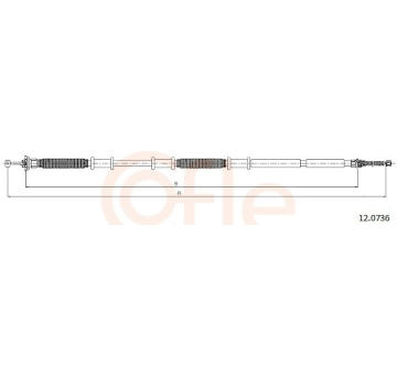 Tažné lanko, parkovací brzda COFLE 12.0736