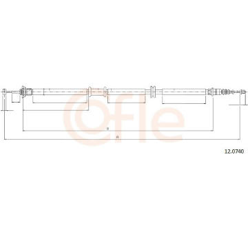 Tažné lanko, parkovací brzda COFLE 12.0740