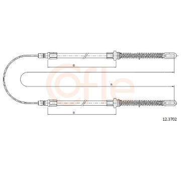 Tažné lanko, parkovací brzda COFLE 12.3702