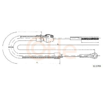 Tažné lanko, parkovací brzda COFLE 12.3703