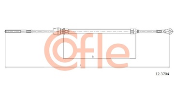 Tažné lanko, parkovací brzda COFLE 12.3704