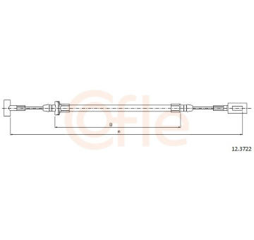 Tažné lanko, parkovací brzda COFLE 12.3722