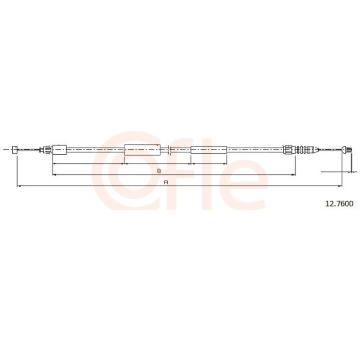 Lanko pro otevírání kapoty motoru COFLE 12.7600