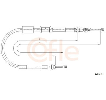 Tažné lanko, parkovací brzda COFLE 1281P4