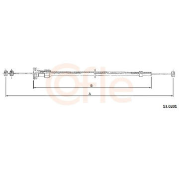 Lanko pre otváranie kapoty motora COFLE 13.0201