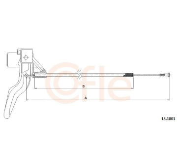 Lanko pre otváranie kapoty motora COFLE 13.1801
