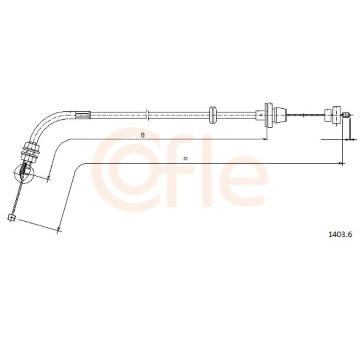 Plynové lanko COFLE 1403.6