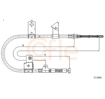 Tažné lanko, parkovací brzda COFLE 17.0001