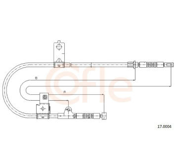 Tažné lanko, parkovací brzda COFLE 17.0004