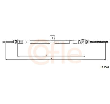 Tažné lanko, parkovací brzda COFLE 17.0006