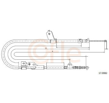 Tažné lanko, parkovací brzda COFLE 17.0082