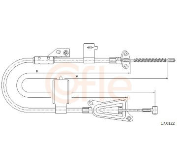 Tazne lanko, parkovaci brzda COFLE 17.0122