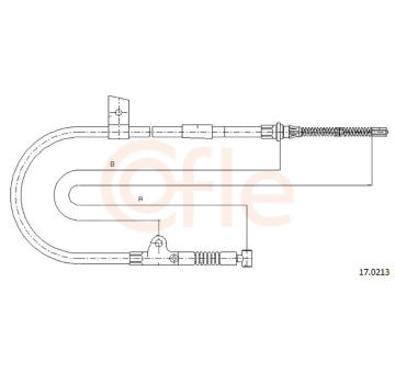 Tazne lanko, parkovaci brzda COFLE 17.0213