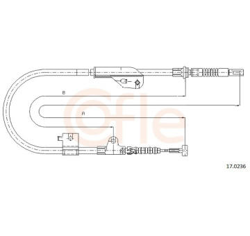 Tažné lanko, parkovací brzda COFLE 17.0236