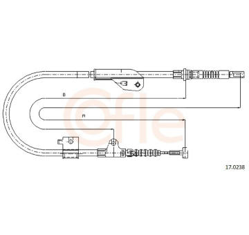 Tažné lanko, parkovací brzda COFLE 17.0238