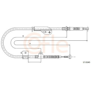 Tažné lanko, parkovací brzda COFLE 17.0245