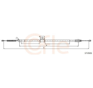 Tažné lanko, parkovací brzda COFLE 17.0321