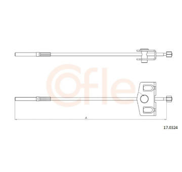 Tažné lanko, parkovací brzda COFLE 17.0324