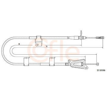 Tažné lanko, parkovací brzda COFLE 17.0336