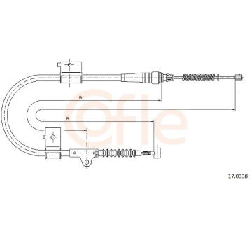 Tažné lanko, parkovací brzda COFLE 17.0338