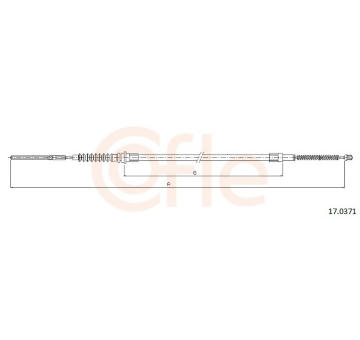 Tažné lanko, parkovací brzda COFLE 17.0371