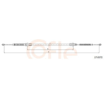 żażné lanko parkovacej brzdy COFLE 17.0372
