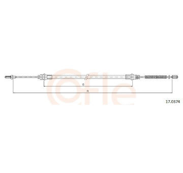 żażné lanko parkovacej brzdy COFLE 17.0374