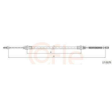 Tažné lanko, parkovací brzda COFLE 17.0375