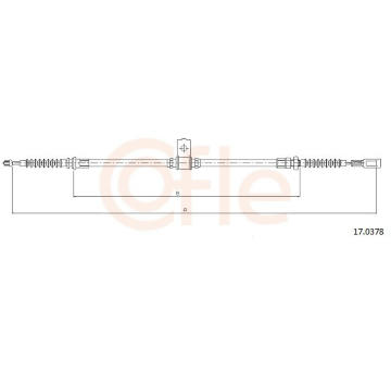 Tažné lanko, parkovací brzda COFLE 17.0378
