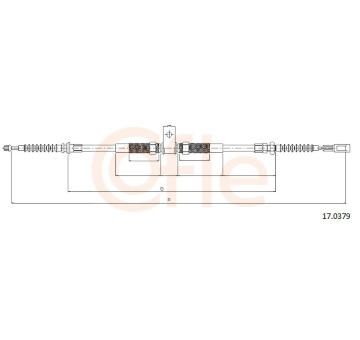 żażné lanko parkovacej brzdy COFLE 17.0379