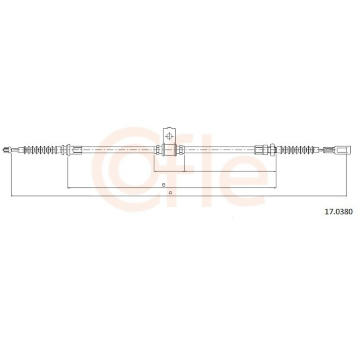 żażné lanko parkovacej brzdy COFLE 17.0380